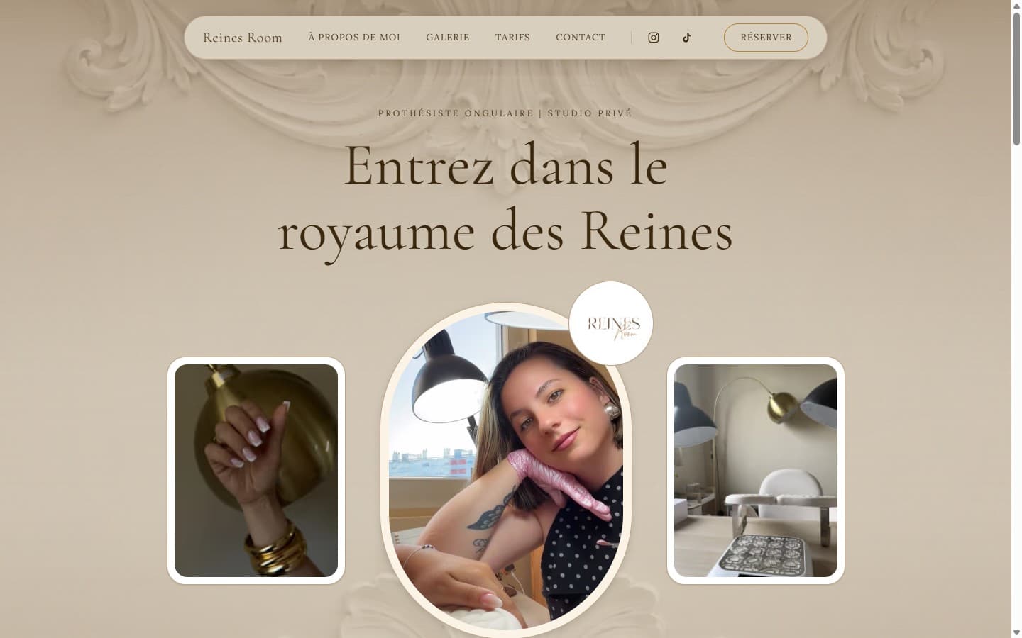 Page d’accueil de Reines Room